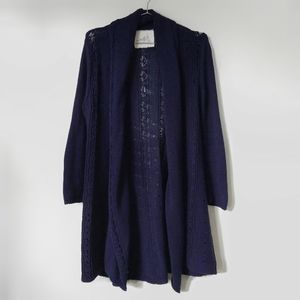 Anthropologie | knit waterfall cardigan in navy